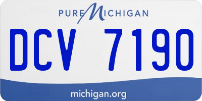 MI license plate DCV7190