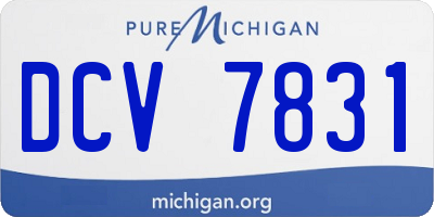 MI license plate DCV7831
