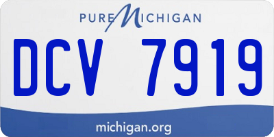 MI license plate DCV7919