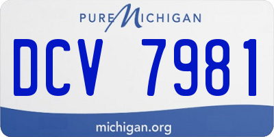 MI license plate DCV7981