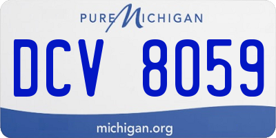 MI license plate DCV8059