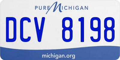 MI license plate DCV8198