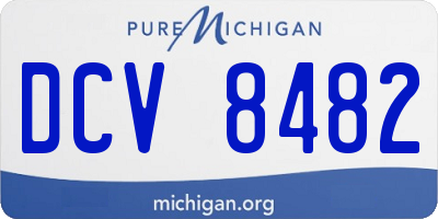 MI license plate DCV8482
