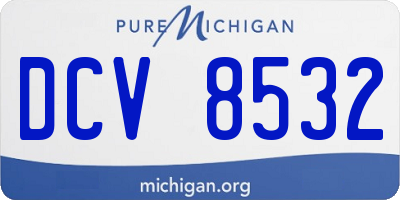 MI license plate DCV8532