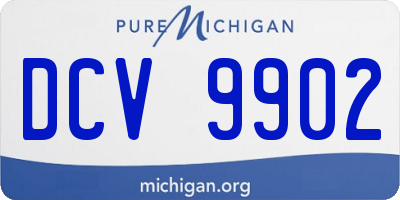 MI license plate DCV9902