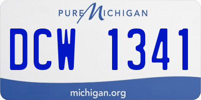 MI license plate DCW1341