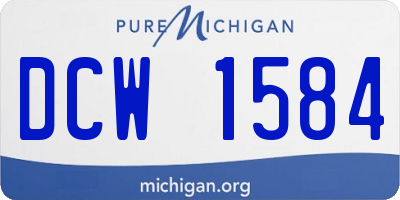 MI license plate DCW1584