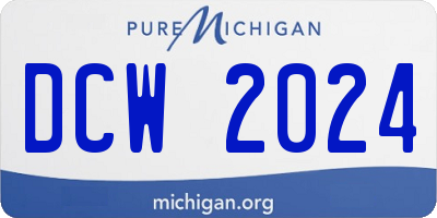MI license plate DCW2024