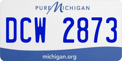 MI license plate DCW2873