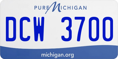 MI license plate DCW3700
