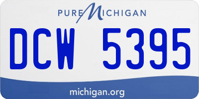 MI license plate DCW5395