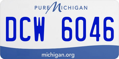 MI license plate DCW6046