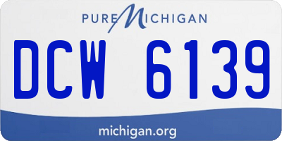 MI license plate DCW6139