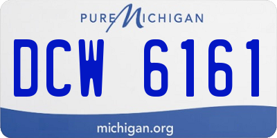 MI license plate DCW6161