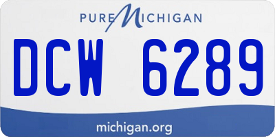 MI license plate DCW6289