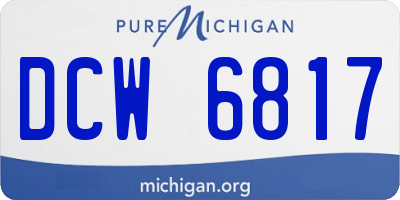 MI license plate DCW6817