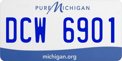 MI license plate DCW6901