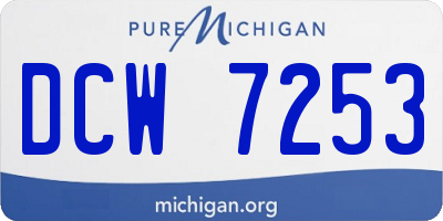 MI license plate DCW7253