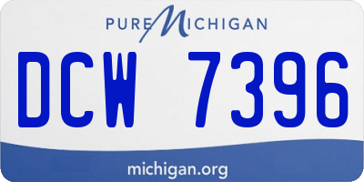 MI license plate DCW7396