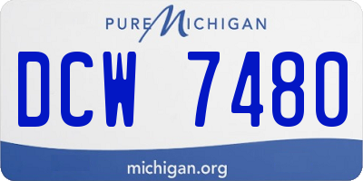 MI license plate DCW7480