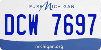 MI license plate DCW7697