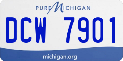 MI license plate DCW7901