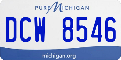 MI license plate DCW8546