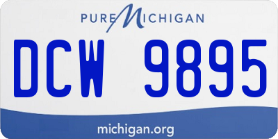 MI license plate DCW9895