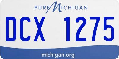 MI license plate DCX1275