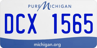 MI license plate DCX1565