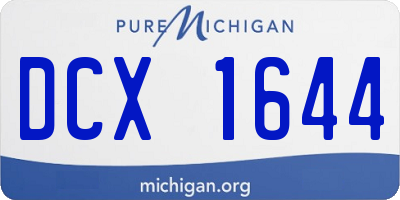 MI license plate DCX1644