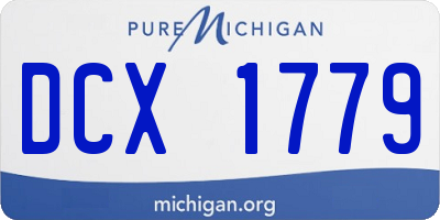 MI license plate DCX1779