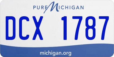 MI license plate DCX1787