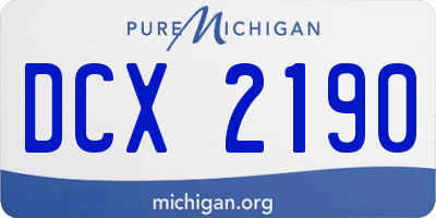 MI license plate DCX2190