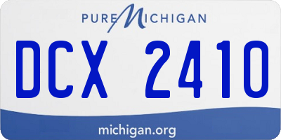 MI license plate DCX2410