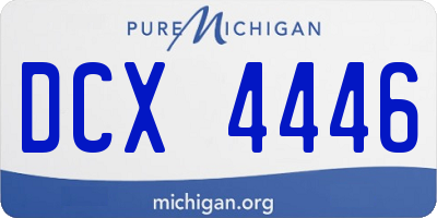 MI license plate DCX4446