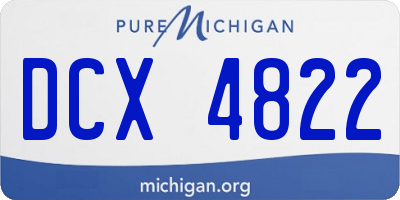MI license plate DCX4822