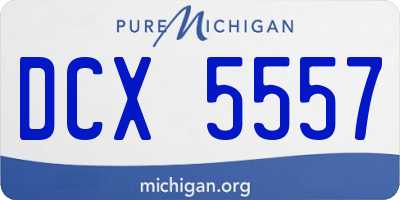 MI license plate DCX5557