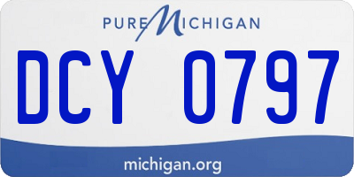 MI license plate DCY0797