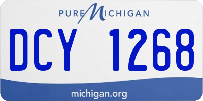 MI license plate DCY1268