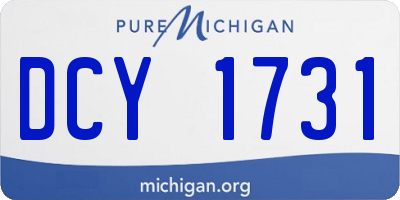 MI license plate DCY1731