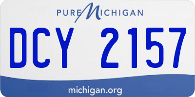 MI license plate DCY2157