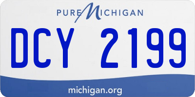 MI license plate DCY2199