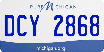 MI license plate DCY2868