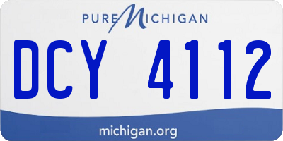MI license plate DCY4112