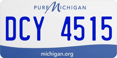 MI license plate DCY4515