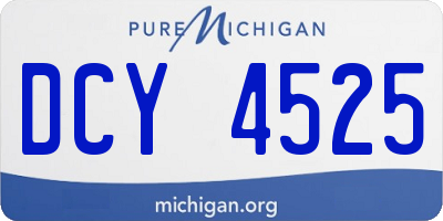 MI license plate DCY4525