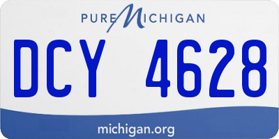 MI license plate DCY4628