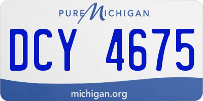 MI license plate DCY4675