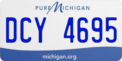 MI license plate DCY4695